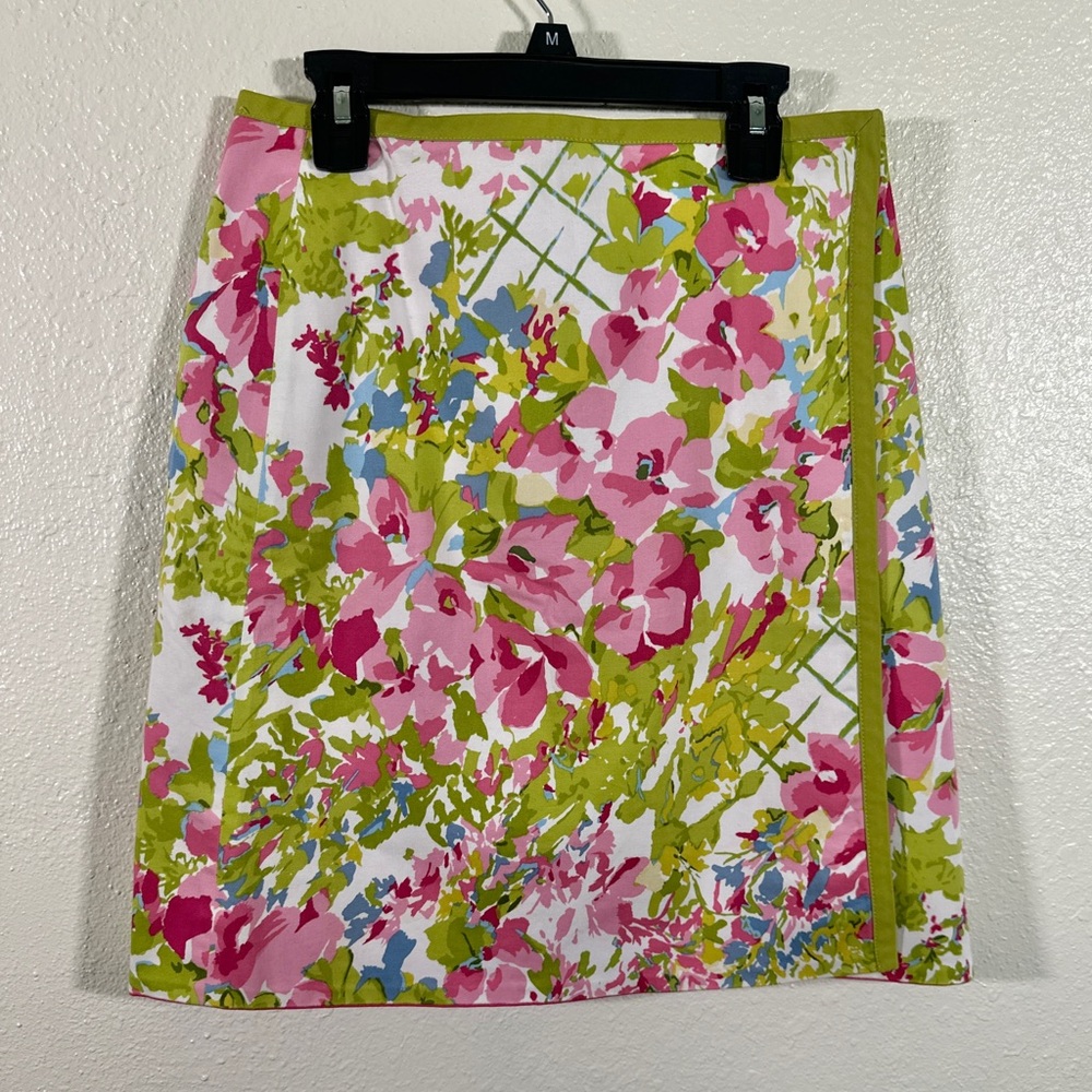 Bushwacker Skirt Women's Size 4 Multicolor Tropical Floral Print Pink & Green